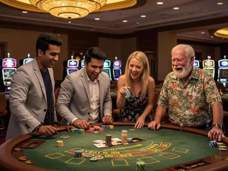 Happy family enjoying games at Milton 888 Online Casino