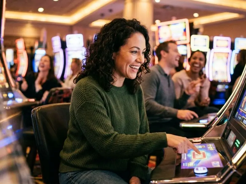 online casino free bonus happy moments are just a click away in the casino casino scene with lights and players enjoying games