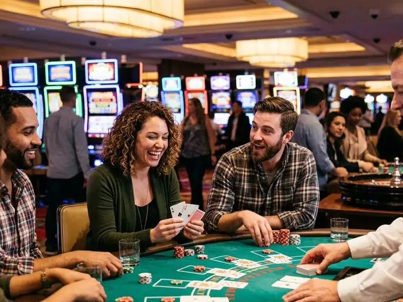 phdream online casino enjoy every lucky casino card and spin casino scene with lights and players enjoying card games and slots