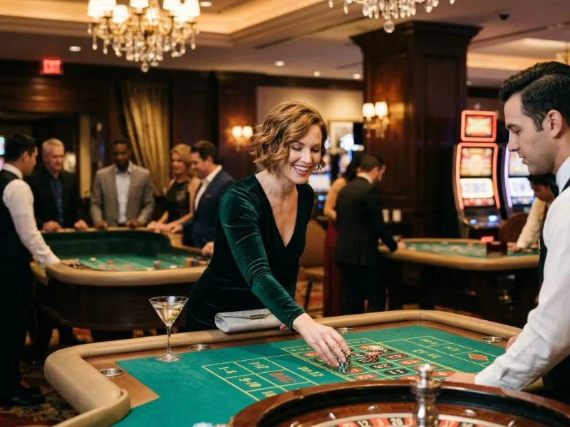 Graceful lady celebrating a memorable evening at PHSky com casino login